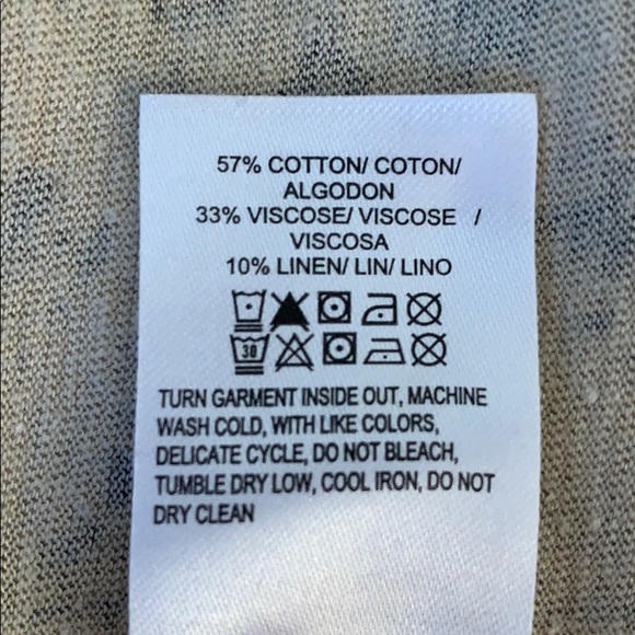 Lucky Brand Short Sleeve Placed Tee - Tan/Blue M - Picture 7 of 8